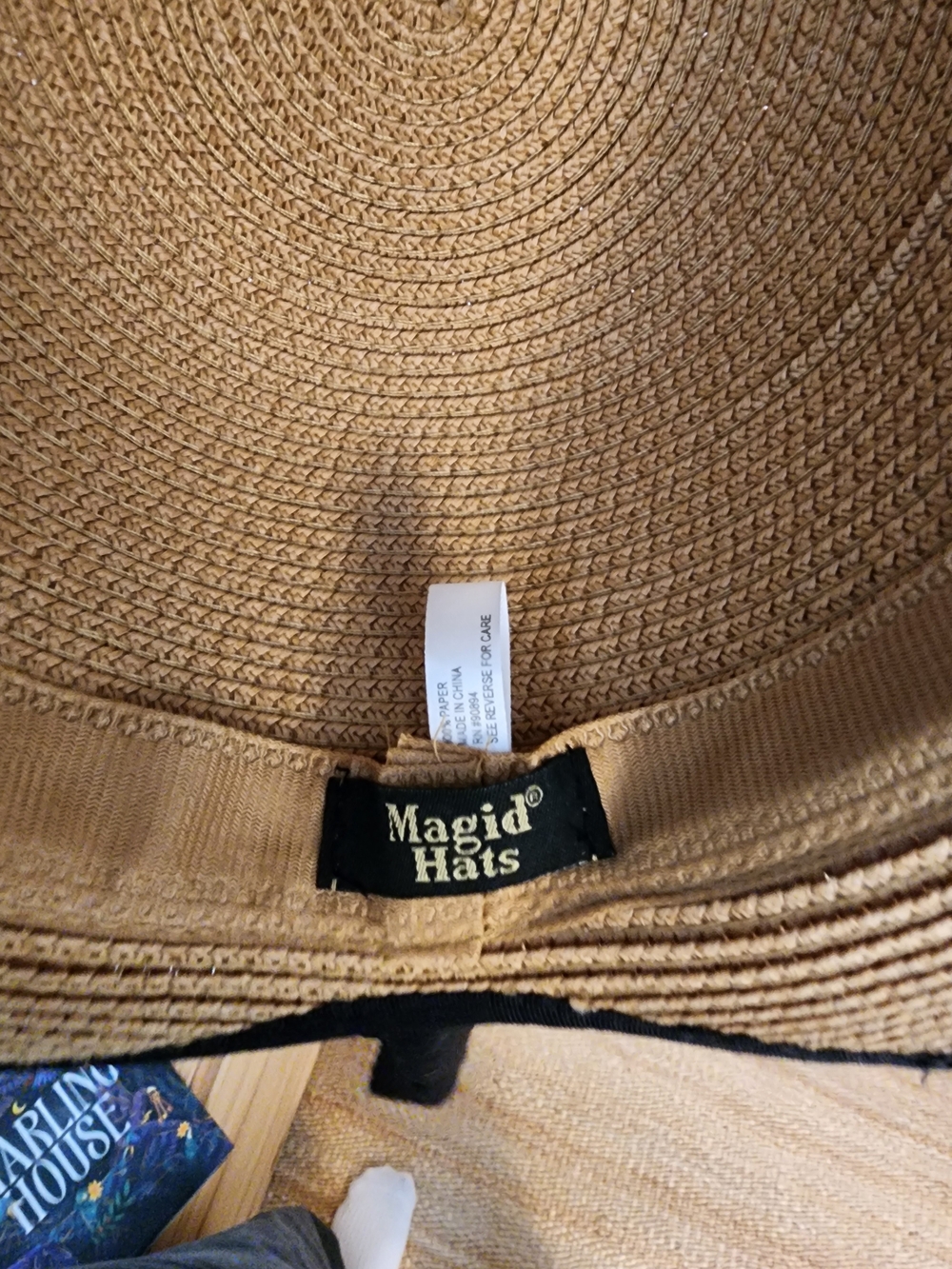 Magid Tan Straw Sun Hat with Black Band - Picture 5 of 5